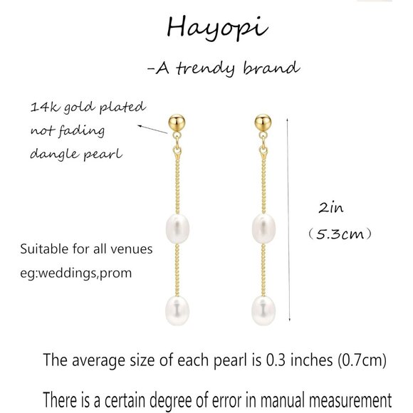 Women's 14k Gold Plated Cute Bow Design Dainty Gold Dangle Drop Earrings - Picture 3 of 8